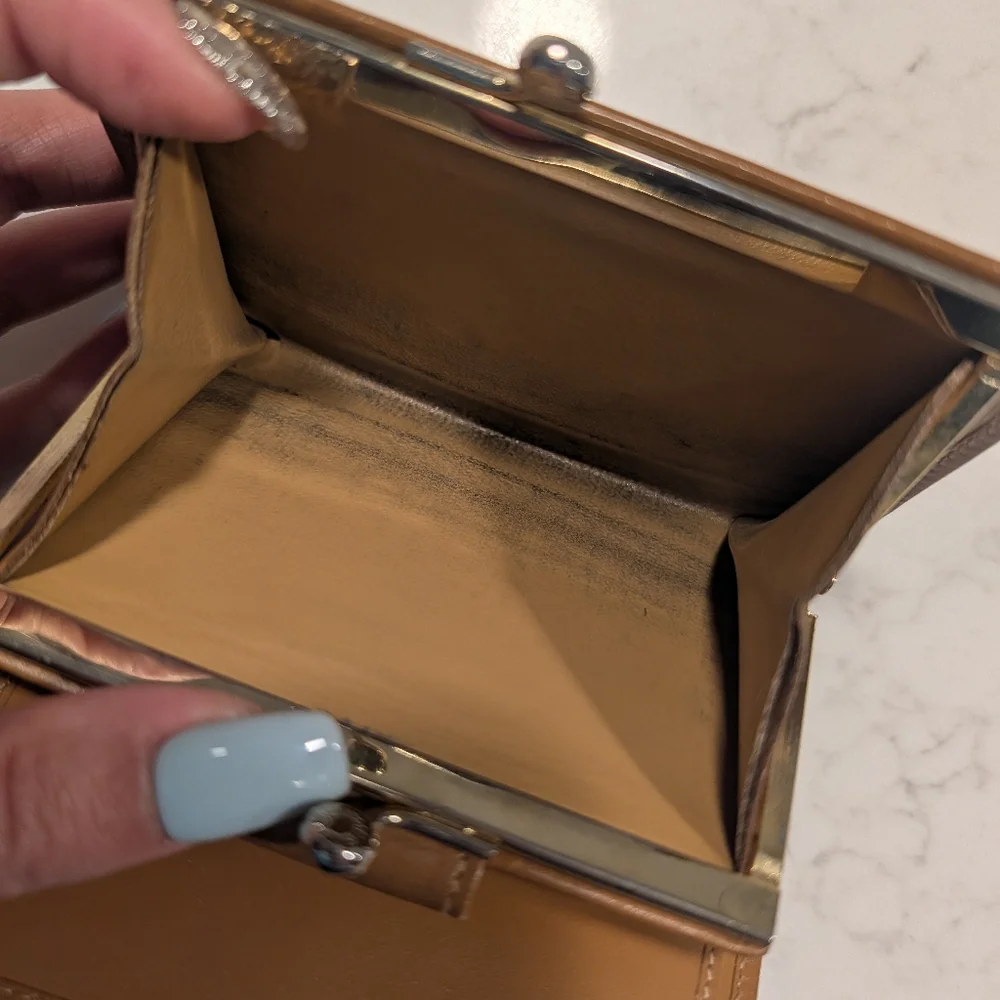 Celine Triomphe Canvas Bifold Wallet in Beige & Tan - Picture 9 of 9